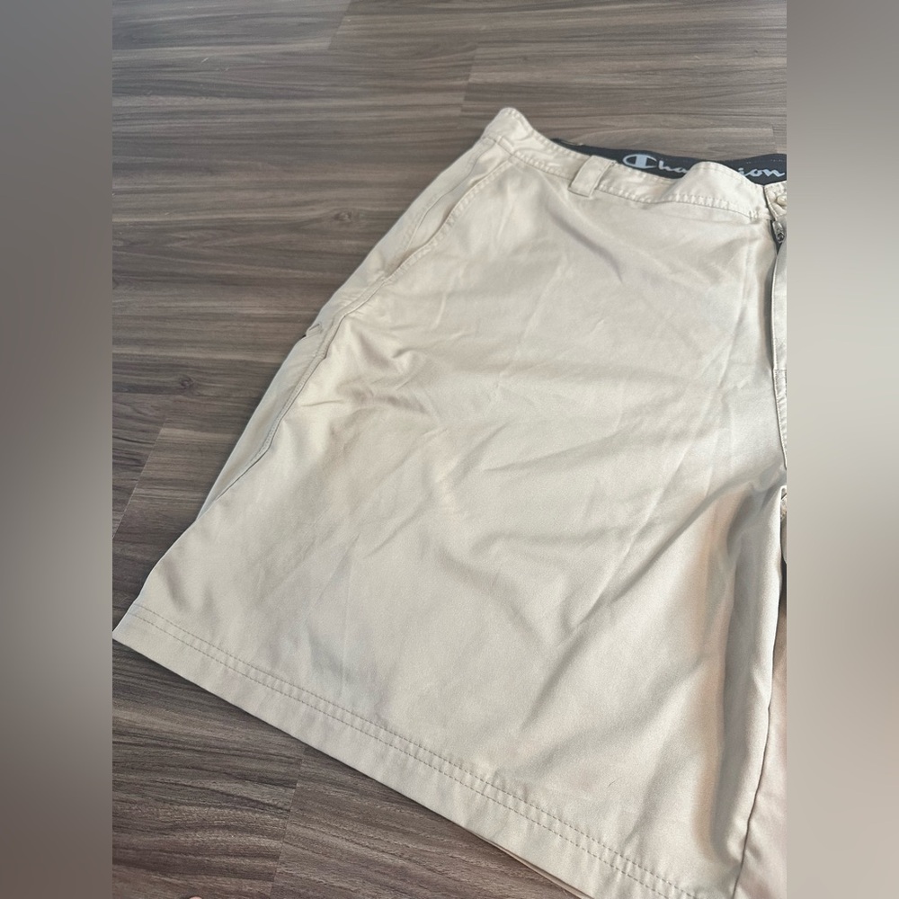 Champion Khaki Performance Shorts Men’s 4XL Lightweight Beige Athletic Shorts - Picture 9 of 14